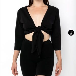 los angeles apparel “le weekend tie top”